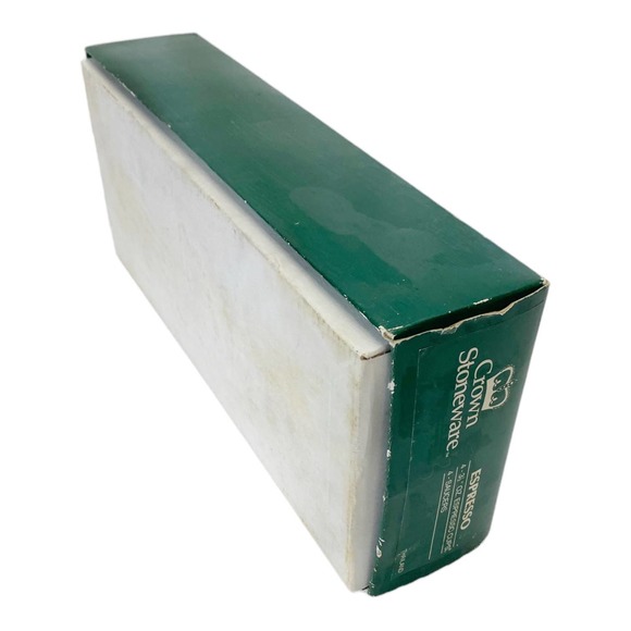 Espresso Cups & Saucers set of 4 Black - Picture 8 of 9